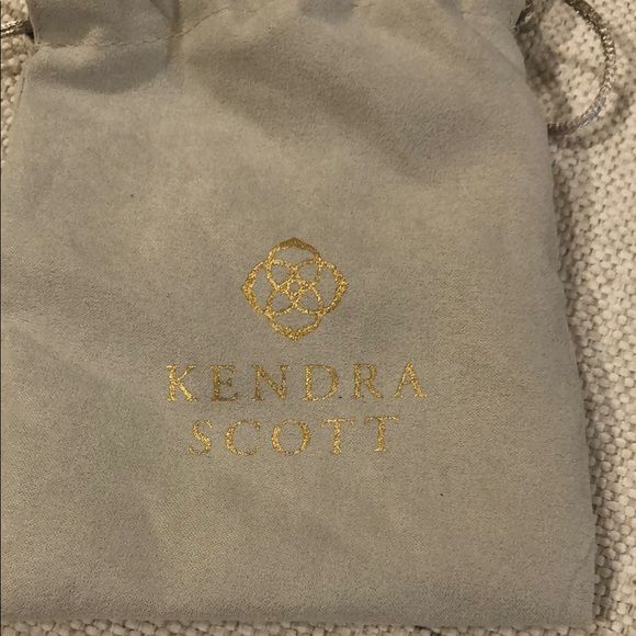 Kendra Scott Elisa Gold Pendant Necklace and Ellie Earrings Set Iridescent Drusy - Picture 2 of 4